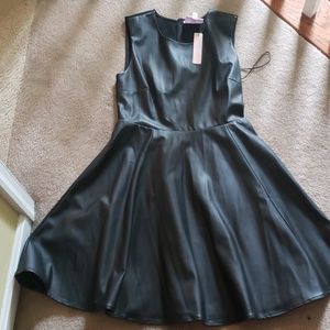 Romeo & Juliet Couture Fit n Flare NWT LEATHER Dress